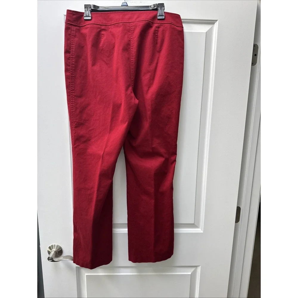 Jones New York Corduroy Pants Trousers Women's‎ Size 12 Red Stretch Ribbed